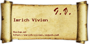 Imrich Vivien névjegykártya